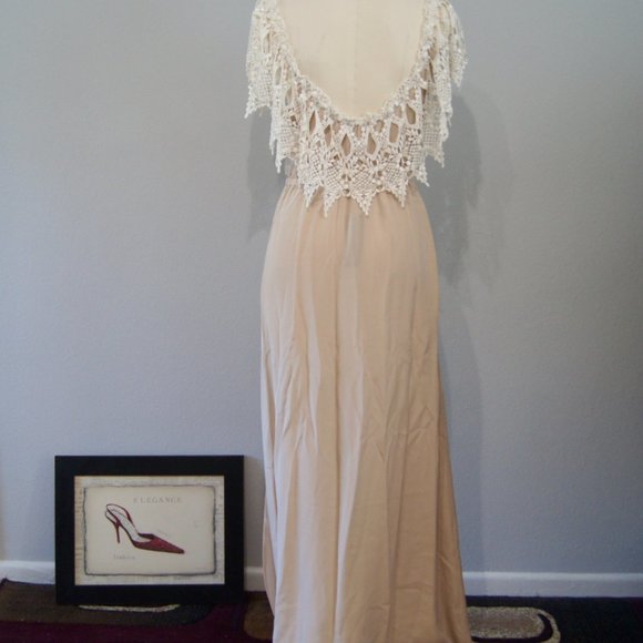 Stone Cold Fox Neutrals Silk Long Dress Size Label 3 - USA 6 Penelope NWT - Picture 11 of 16